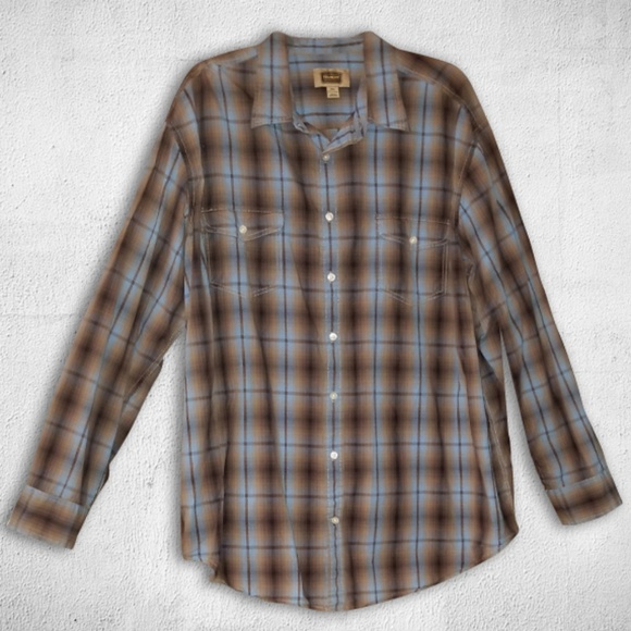 EUC Plaid Button Down Shirt with Two Front Pockets - Picture 1 of 5